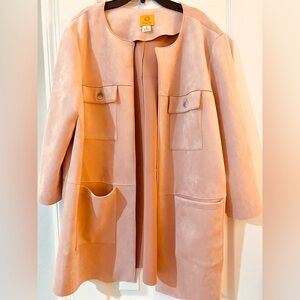 Pink Loose Fit Size 18 Ruby Road Blazer.  Pockets on side and at chest. EUC